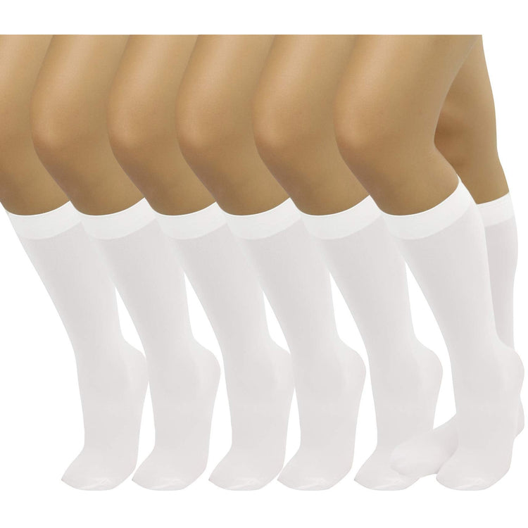 Womens Pack of 6 Knee High Trouser Professional Socks