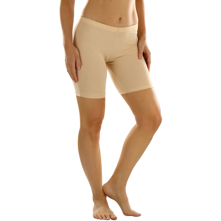 Women's Premium Cotton/Spandex Blend High Waisted Biker Bermuda Shorts