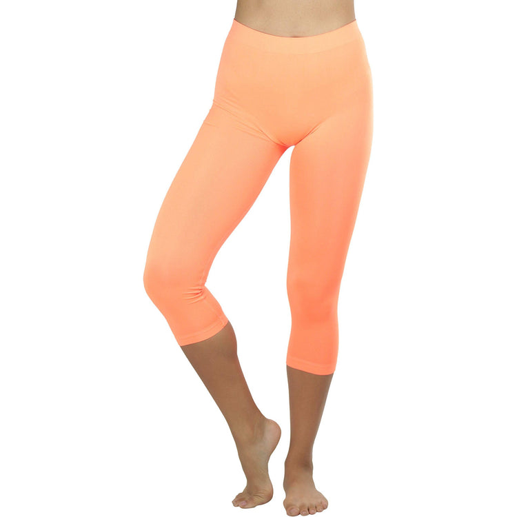 Women’s Capri Length Seamless Lightweight Stretch Leggings