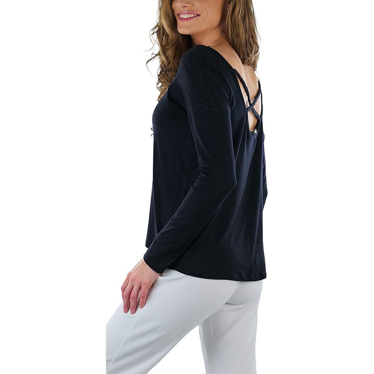 ToBeInStyle Women's Long Sleeve Round Crew Neck T-Shirt