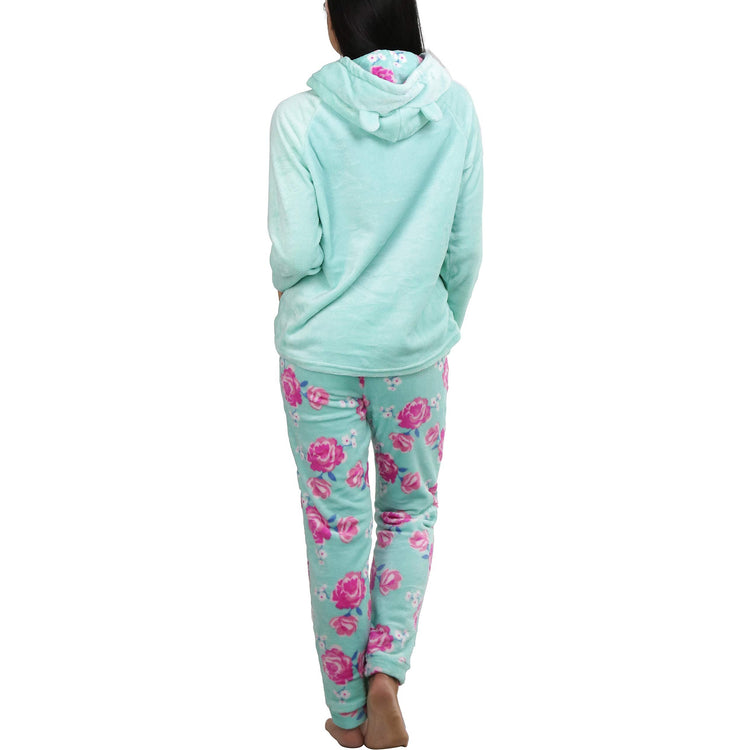 Women's Premium Plush Hoodie Lounge Pajama Set