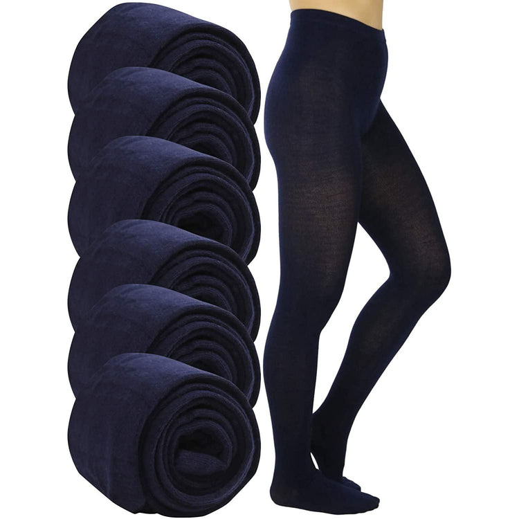 ToBeInStyle Women's Pack of 6 Footed Winter Tights