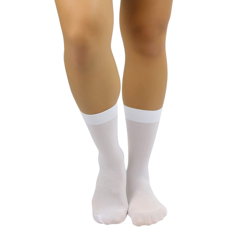 Women's Pack of 6 Solid Colored Trouser Ankle Socks