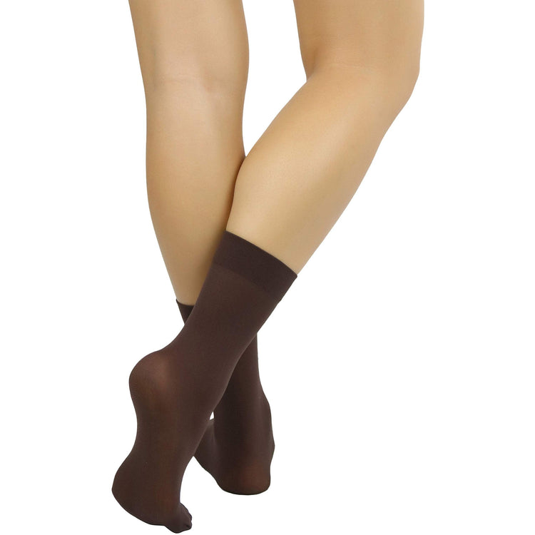 Women's Pack of 6 Solid Colored Trouser Ankle Socks
