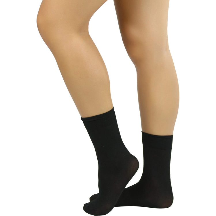 Women's Pack of 6 Solid Colored Trouser Ankle Socks