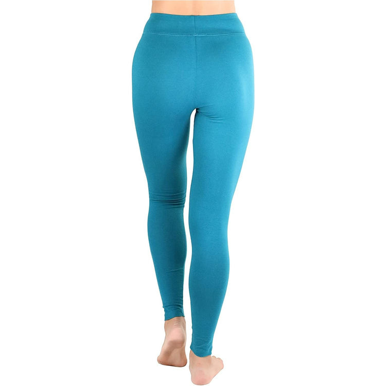 ToBeInStyle Women's Medium Weight Breathable Cotton-Spandex Leggings