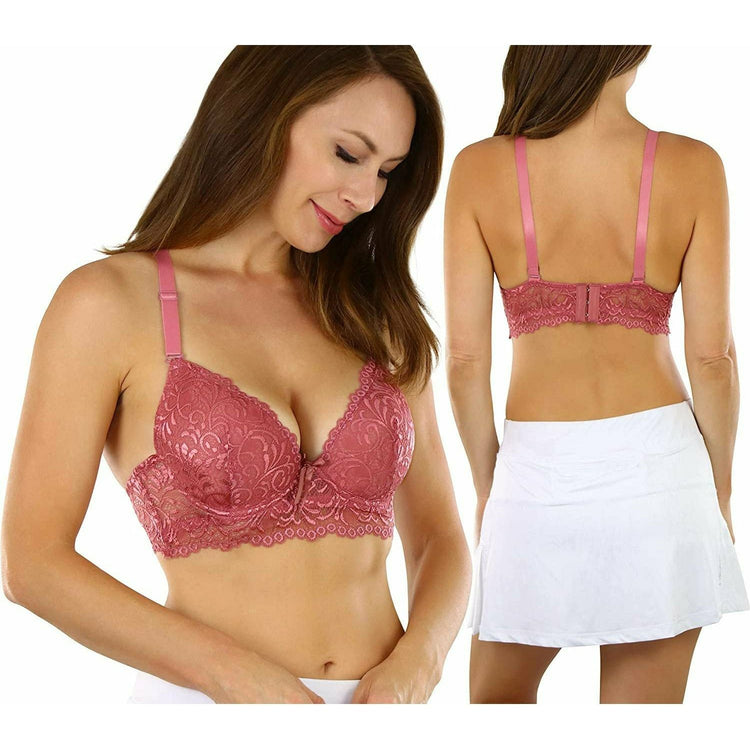 ToBeInStyle Women's Pack of 6 Padded Underwire Filigree Lace Bras