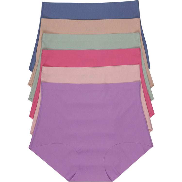 Women's Pack of 6 High Waisted Seamless Laser Cut Panties