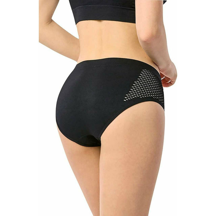 ToBeInStyle Women's Pack of 6 Stretchy Microfiber Panties with Mesh Cut Out Sides