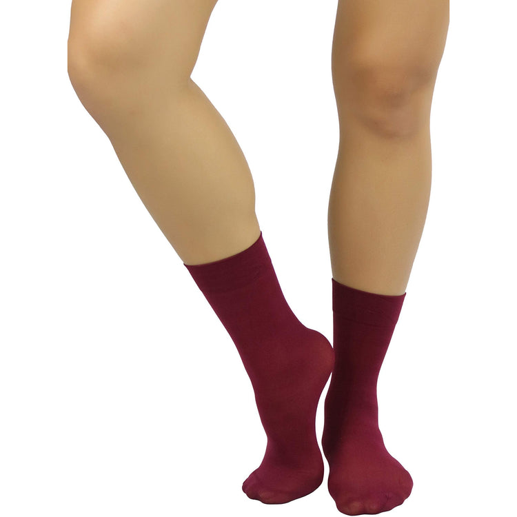 Women's Pack of 6 Solid Colored Trouser Ankle Socks