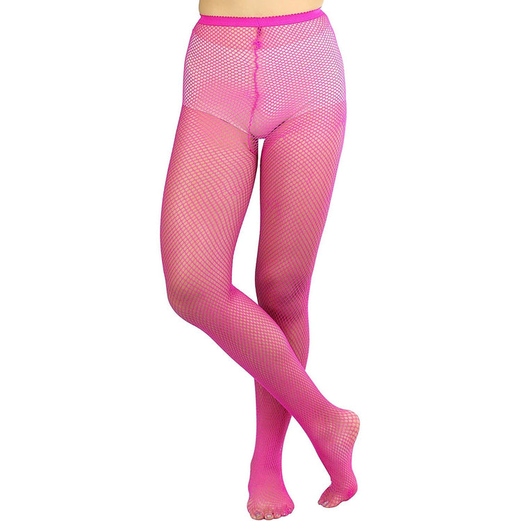 ToBeInStyle Womens Pack of 6 Vibrant Color Nylon Fishnet Pantyhose