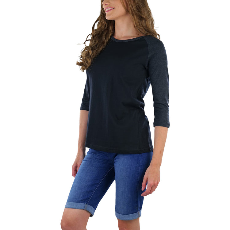 Women's Classic Two Color Cotton Baseball T-Shirts
