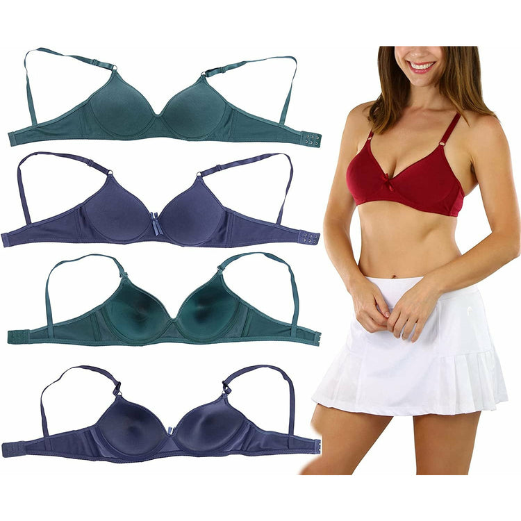 ToBeInStyle Women's Pack of 6 Slightly Padded Underwire Wild Berry Bras