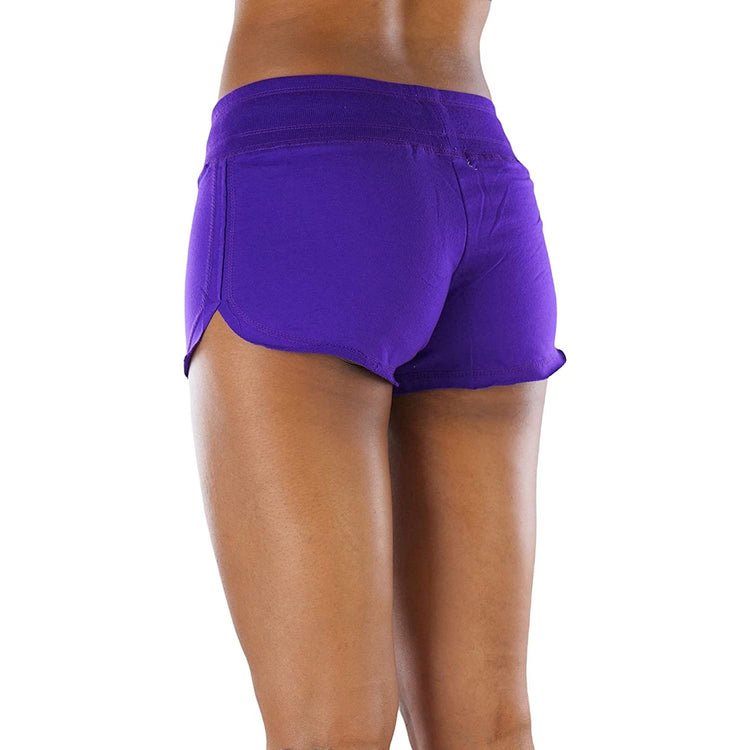 ToBeInStyle Women's Dolphin Style Drawstring Cotton Shorts
