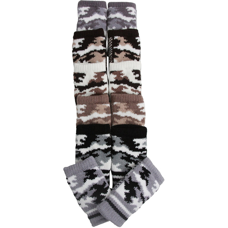 Boys' Pack of 6 Graphic Print Fingerless Mittens