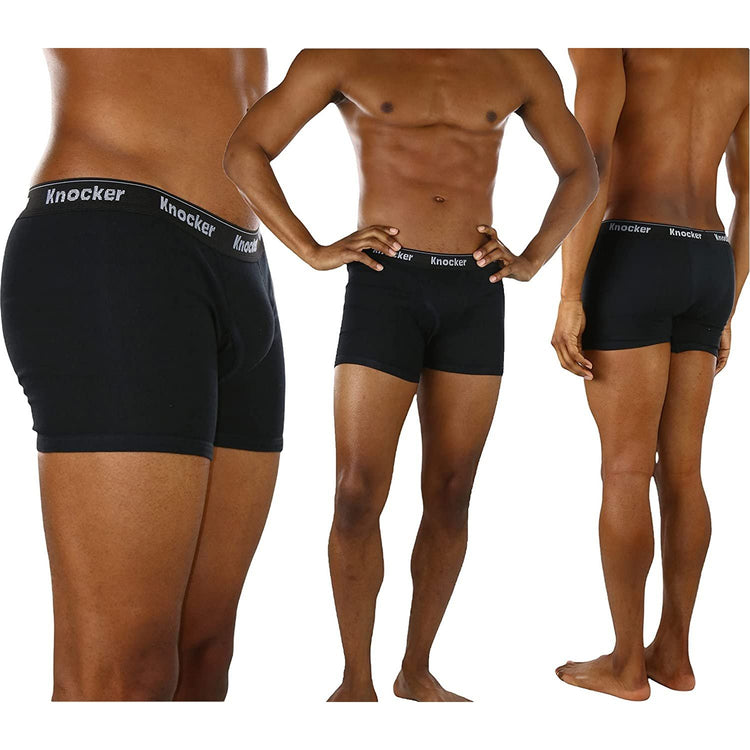 Men's Pack of 6 Thick Knocker Waistband Boxer Briefs