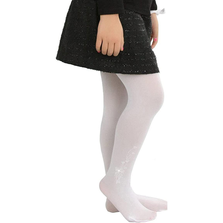Girls to Junior Pack of 6 Opaque Nylon Tights Pantyhose Age: 1-12 Years Old