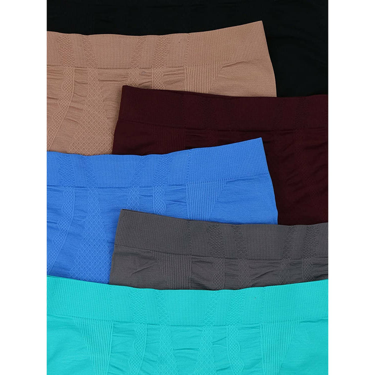 Women's Pack of 6 Stretchy Microfiber Cheeky Boyshort Panties