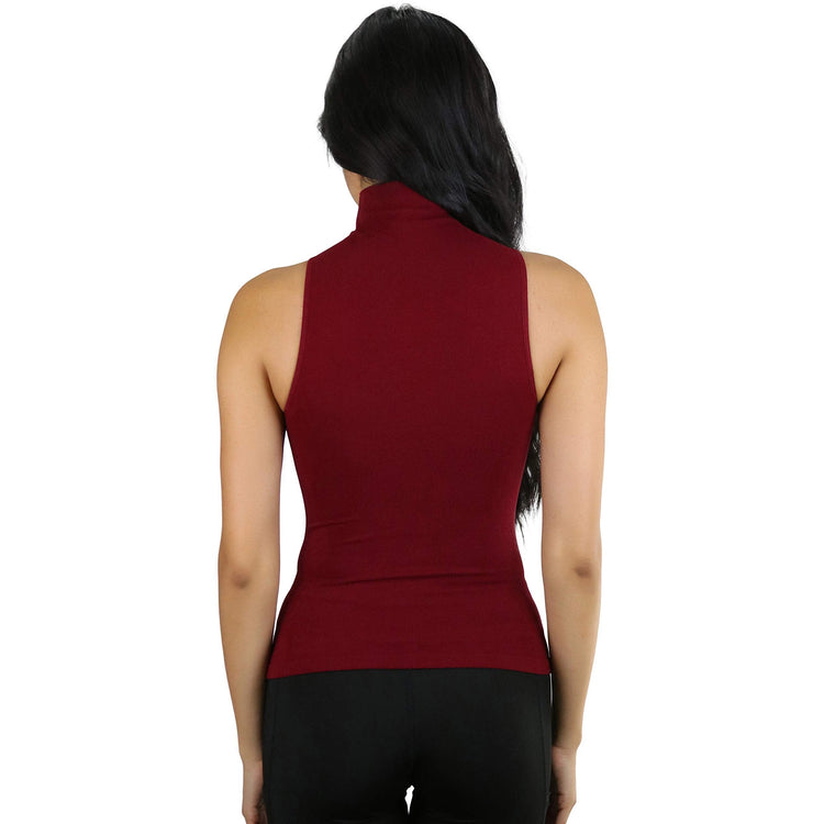 Women's Turtleneck Fullback Sleeveless Tank Top