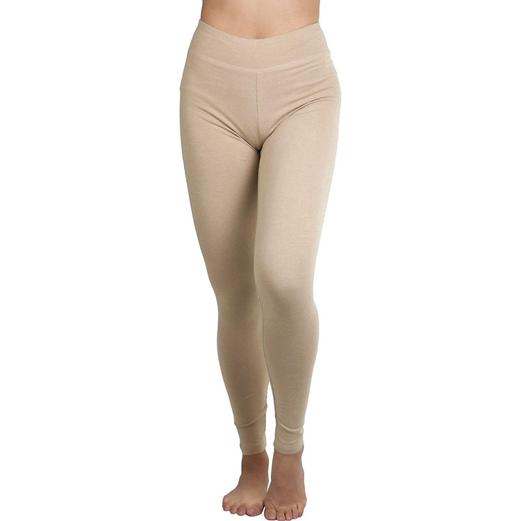 ToBeInStyle Women's Medium Weight Breathable Cotton-Spandex Leggings