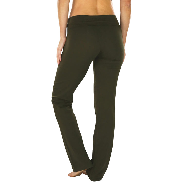 Women's Low Rise Sweatpants w/Fold-Over Waistband
