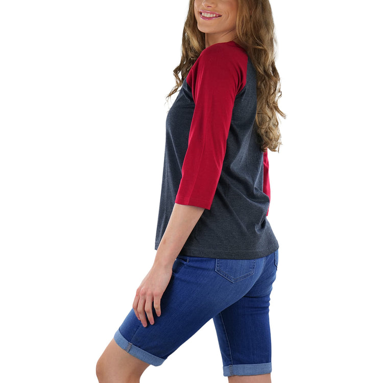 Women's Classic Two Color Cotton Baseball T-Shirts