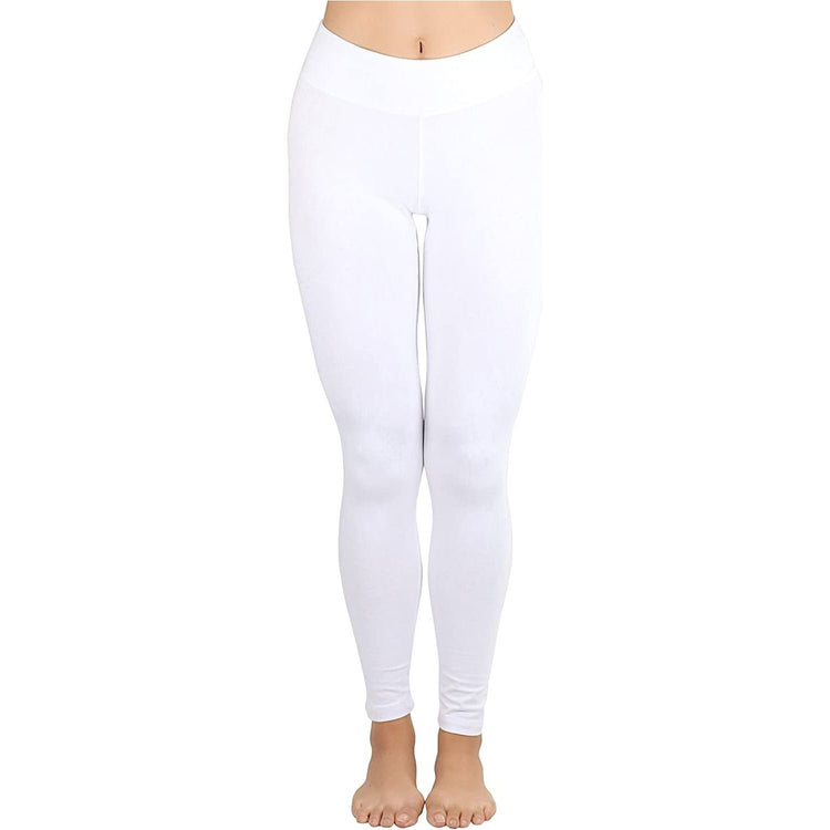 ToBeInStyle Women's Medium Weight Breathable Cotton-Spandex Leggings