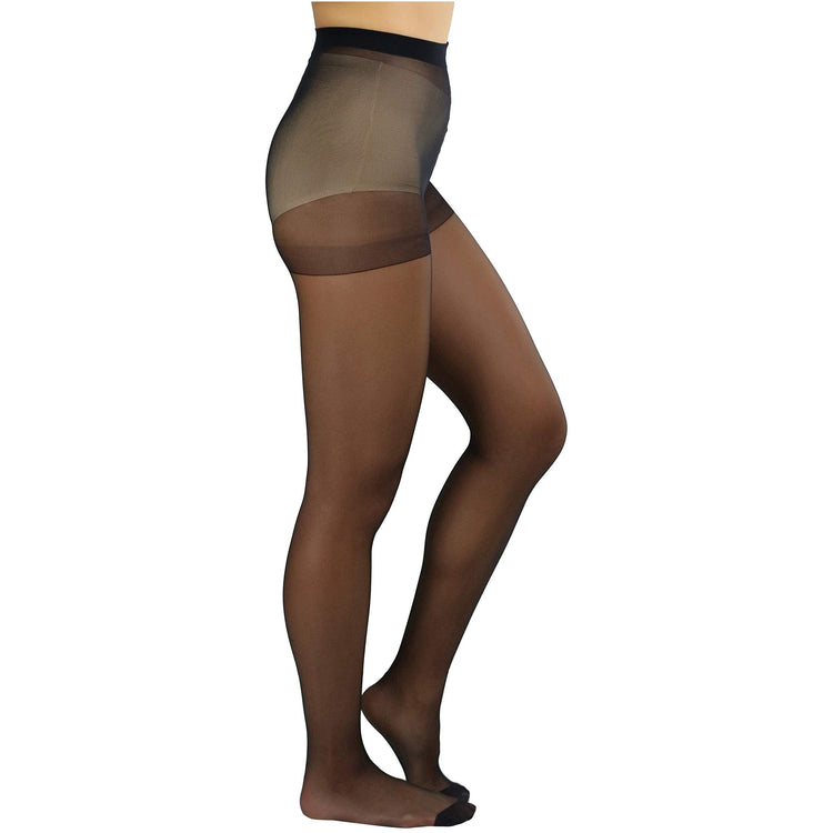 Women's Pack of 6 Plain Full Length Pantyhose