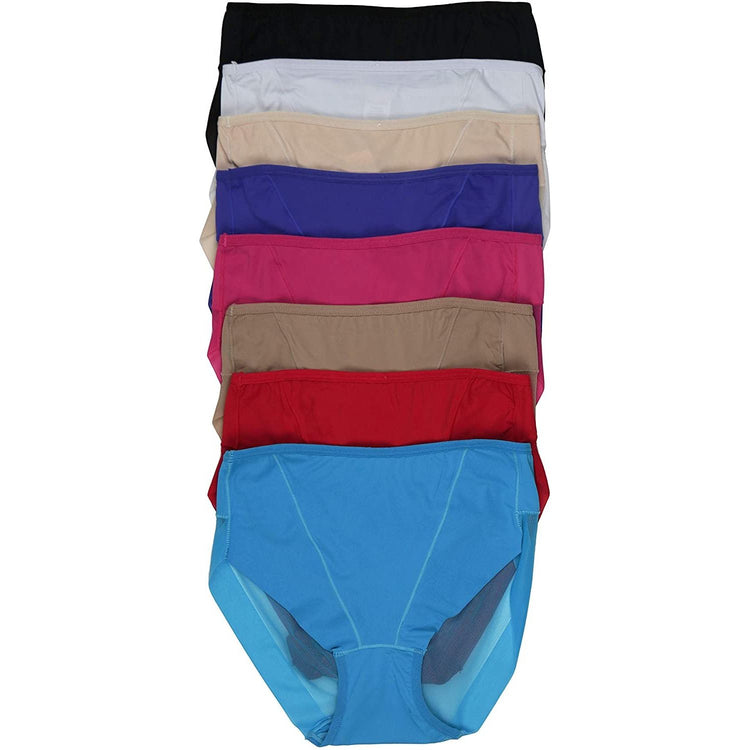 ToBeInStyle Womenโs Pack of 6 Comfortable No Panty Line Laser Cut Boyshorts