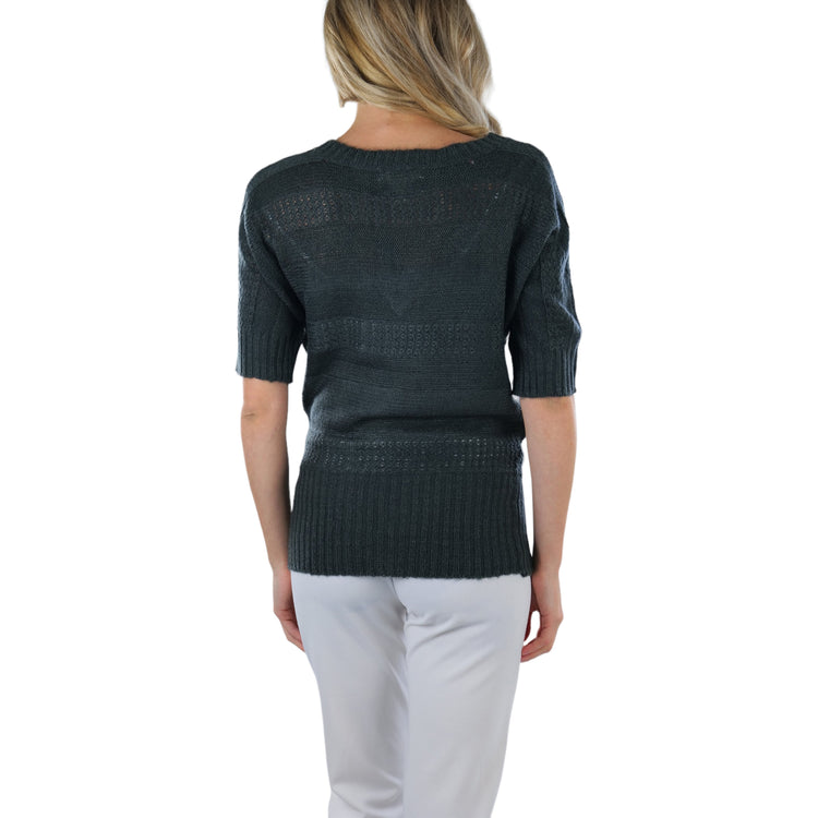 Women's Soft Knit V-Neck Sweater Warm Knit Tunic