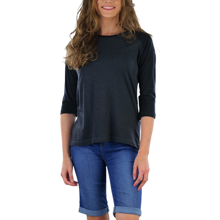 Women's Classic Two Color Cotton Baseball T-Shirts