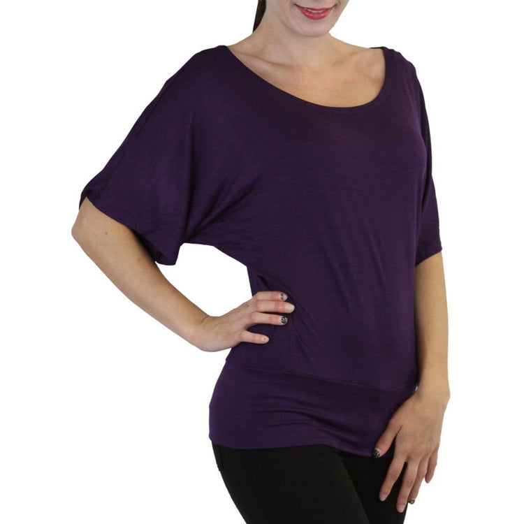 Women's Oversized Off The Shoulder Dolman Blouse