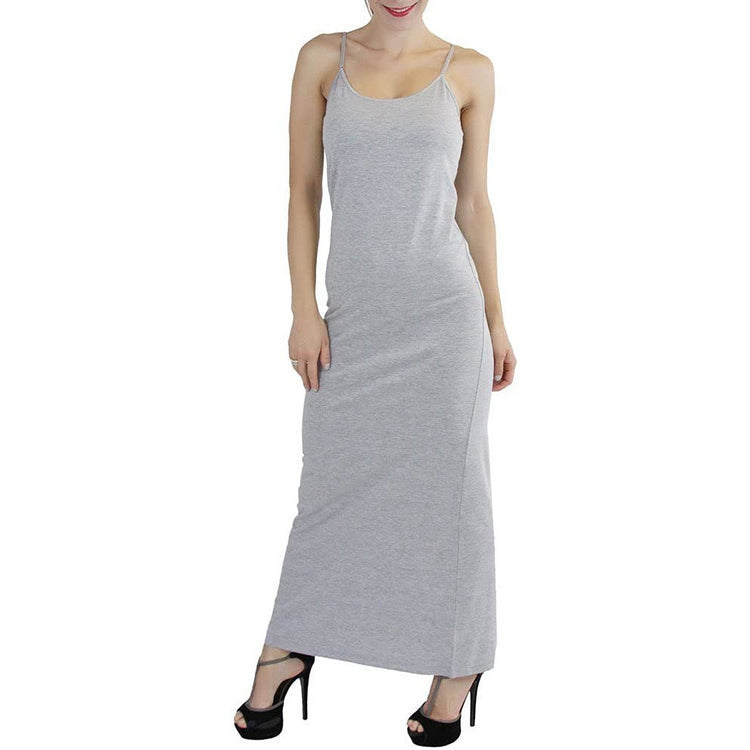 Women's Sleeveless Maxi-Dress with Adjustable Spaghetti Straps