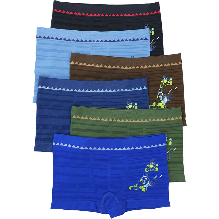 Boy's Pack of 6 Graphics Boxer Briefs