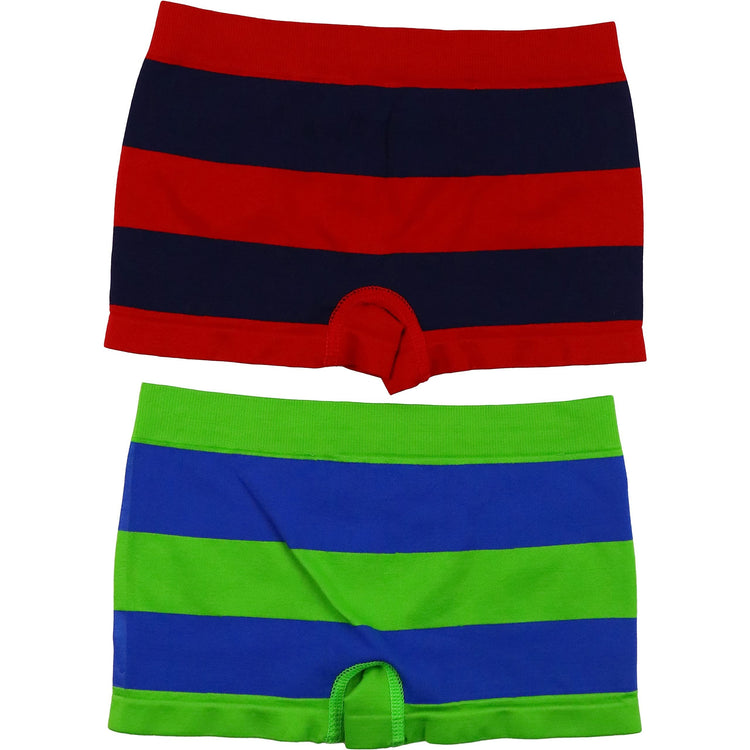 Boy's Pack of 6 Seamless Boxer Briefs with Thick Stripes