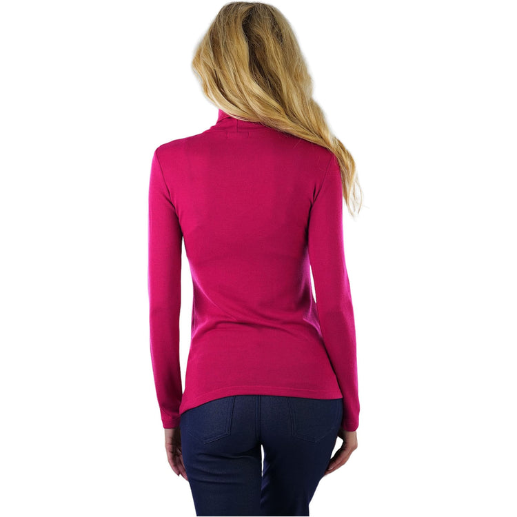 ToBeInStyle Women's Relaxed fit Long Sleeve Soft and Stretchy Turtleneck Shirt