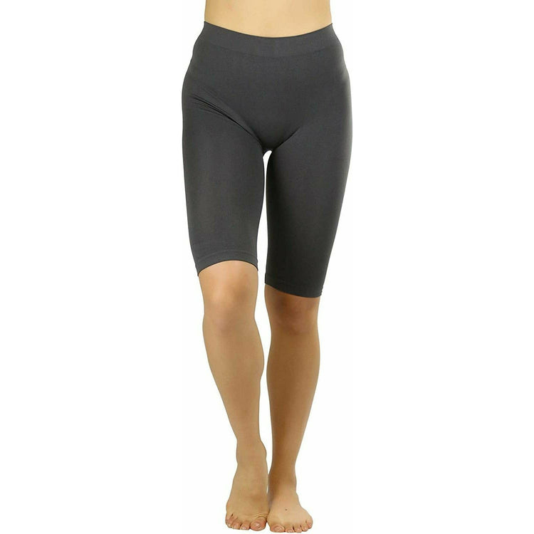 ToBeInStyle Women's Nylon 19" Knee Length Legging Shorts