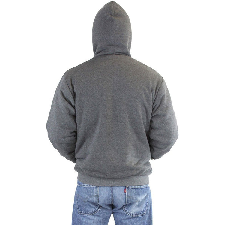 Men's Fleece Lined Sherpa Hoodie with Adjustable Drawstring Hood