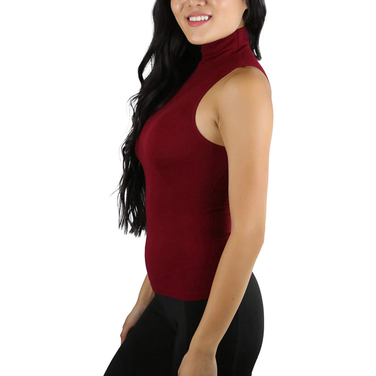Women's Turtleneck Fullback Sleeveless Tank Top