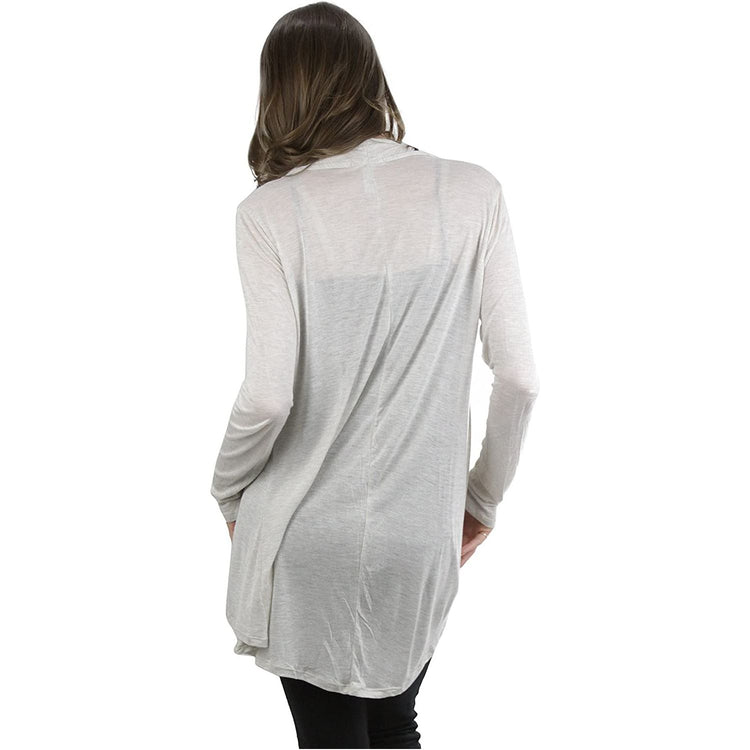 ToBeInStyle Women's Long Sleeve Open Front Lightweight Cardigan