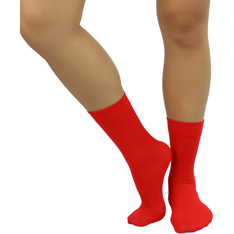 Women's Pack of 6 Solid Colored Trouser Ankle Socks