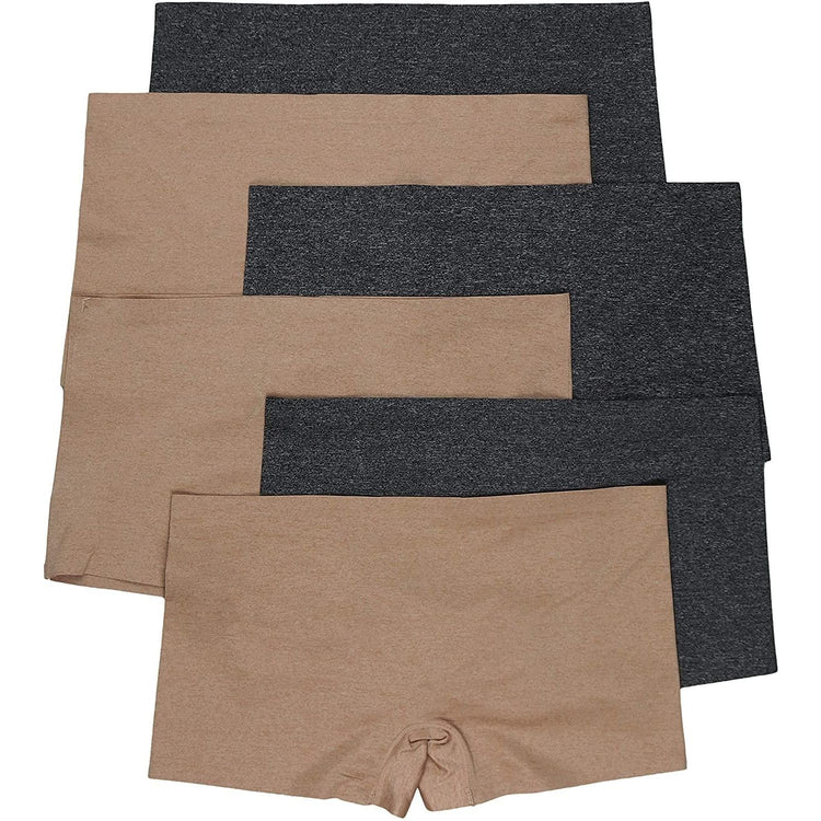 ToBeInStyle Womenโs Pack of 6 Comfortable No Panty Line Laser Cut Boyshorts