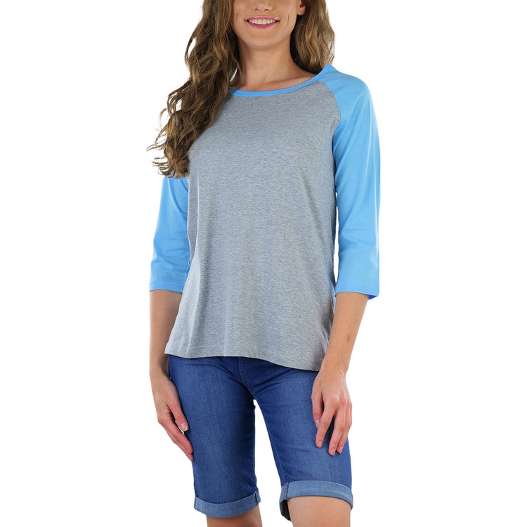 Women's Classic Two Color Cotton Baseball T-Shirts