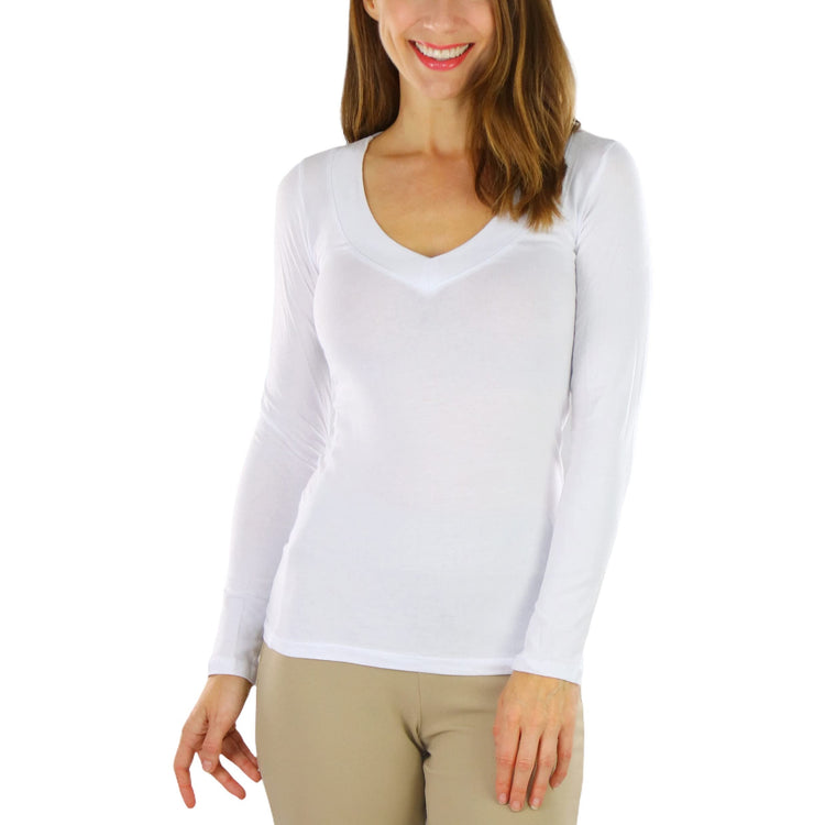 Women's Long Sleeve V-Neck T-Shirt