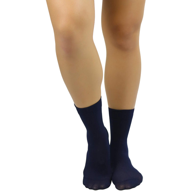 Women's Pack of 6 Solid Colored Trouser Ankle Socks