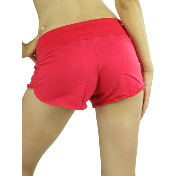 ToBeInStyle Women's Dolphin Style Drawstring Cotton Shorts