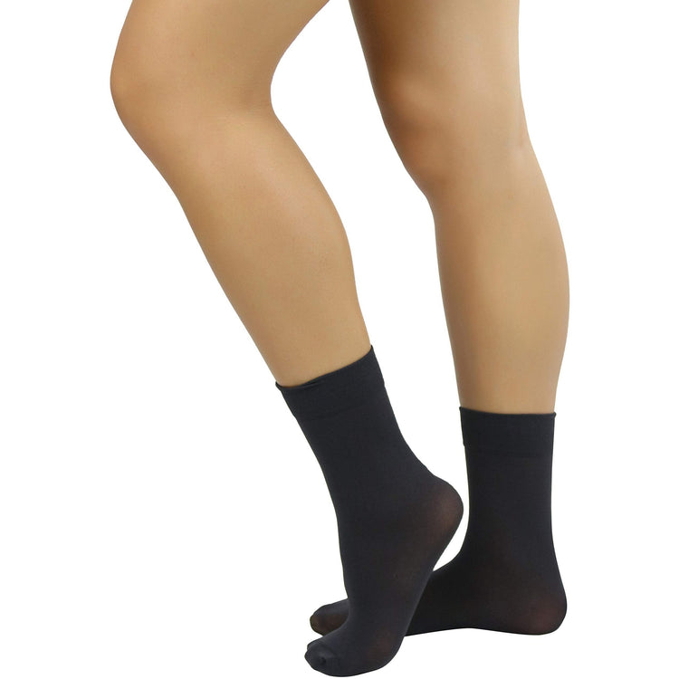 Women's Pack of 6 Solid Colored Trouser Ankle Socks