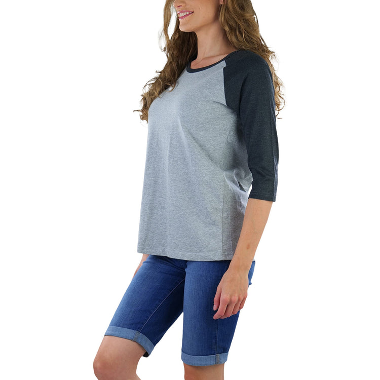 Women's Classic Two Color Cotton Baseball T-Shirts