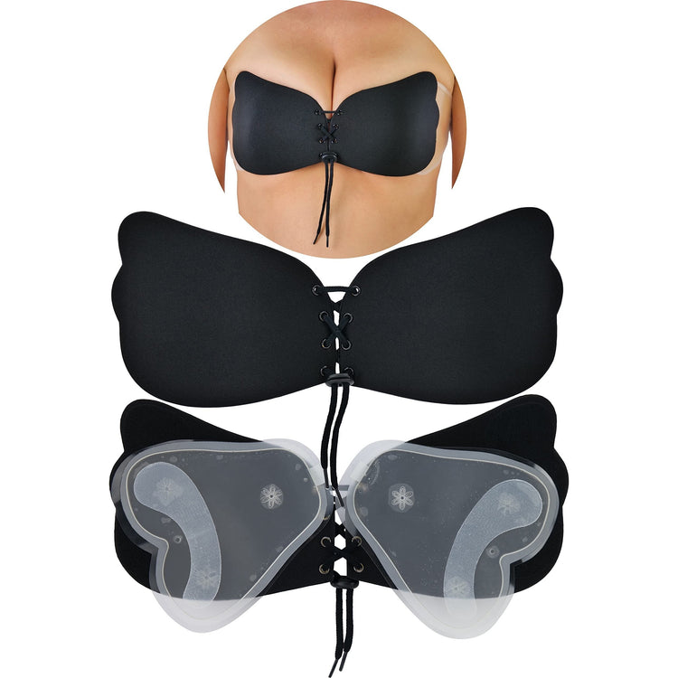 Women's Reusable Hook & Loop and Adhesive Angel Wing Bra