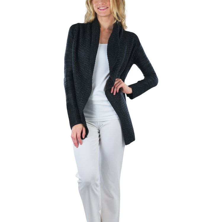 Women's Long Sleeve Knit Acrylic Open Cardigan